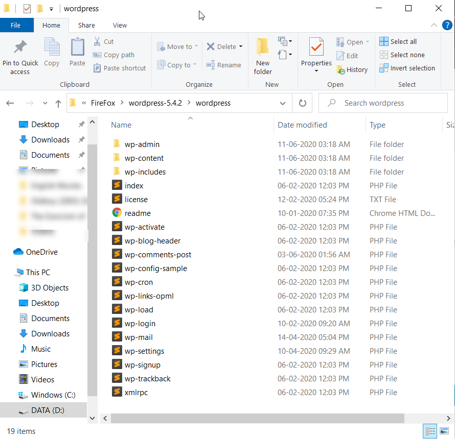 Wordpress-Dateien