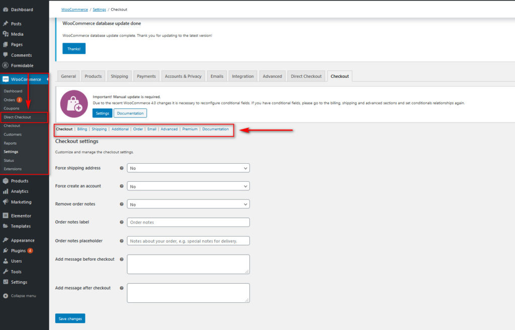 woocommerce ödemesini optimize et - wordpress ayarları için ödeme yöneticisi