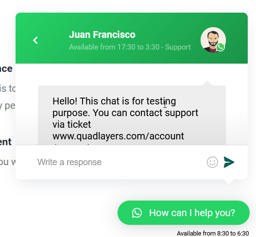 Добавить чат WhatsApp в WordPress — Chatbox