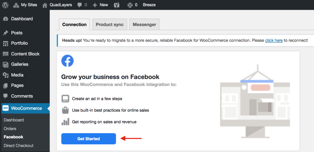 Facebook for WooCommerce 无法正常工作 - 连接 Facebook 商店