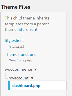 Edite a página WooCommerce My Account programaticamente - Substituindo o arquivo de modelo