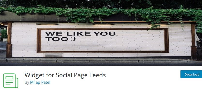 ปลั๊กอินโซเชียลมีเดียสำหรับ WordPress - วิดเจ็ต facebook สำหรับฟีดหน้าโซเชียล