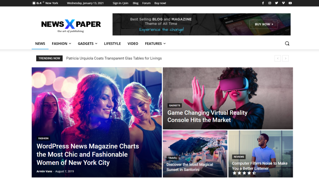 meilleures alternatives de thème Divi - thème de journal