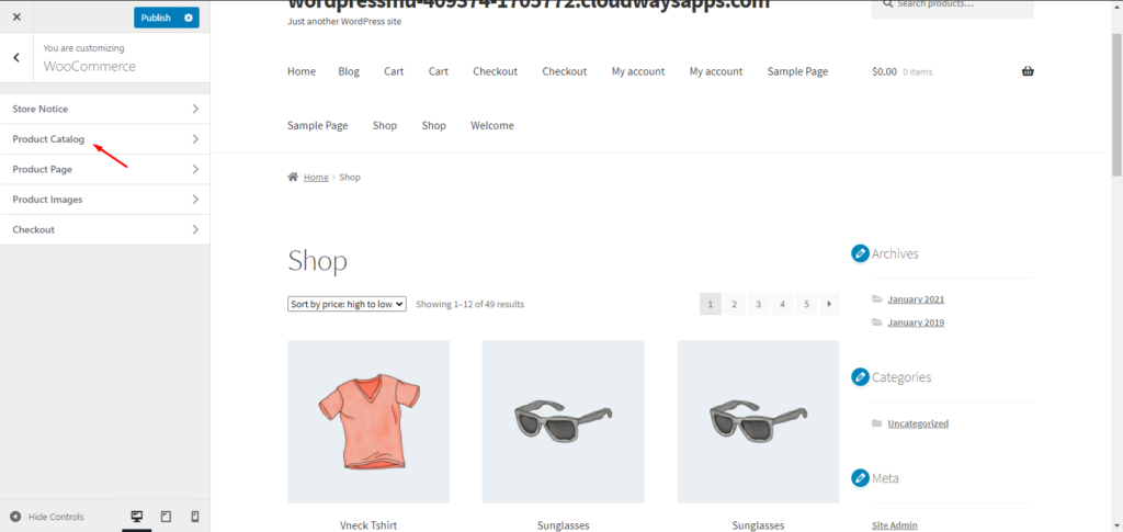 Catalogue de produits WooCommerce