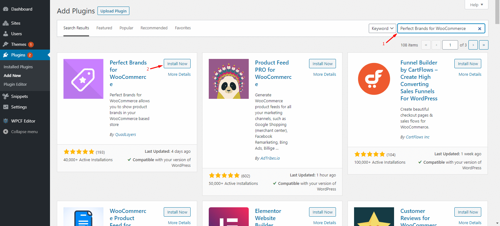 Installer et activer le plugin WooCommerce