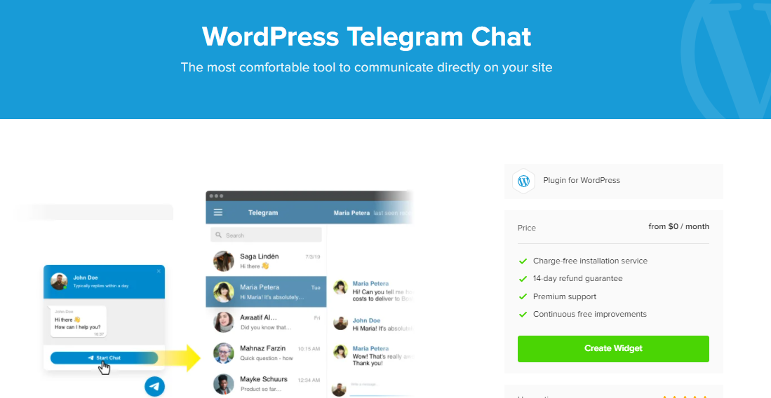 Telegramowy czat WordPress