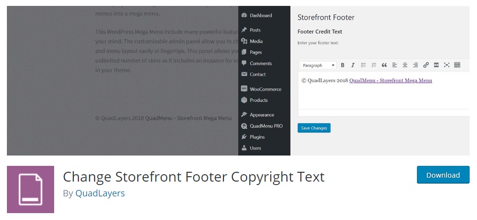 ubah footer etalase teks hak cipta ubah footer di etalase