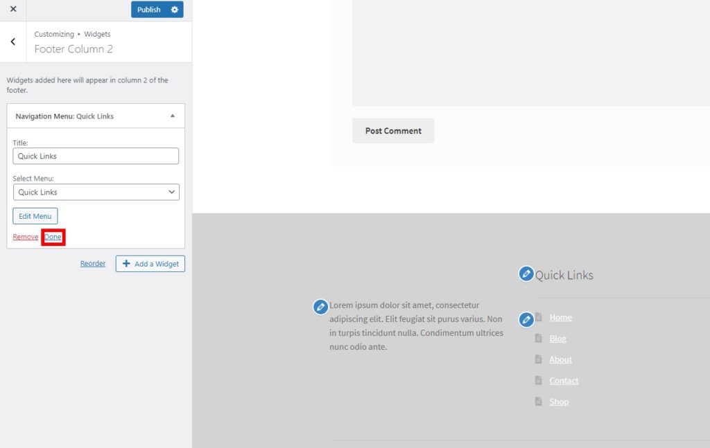widget footer kolom 2 ubah footer di etalase