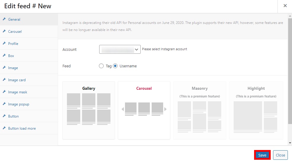 edit feed ubah footer di etalase