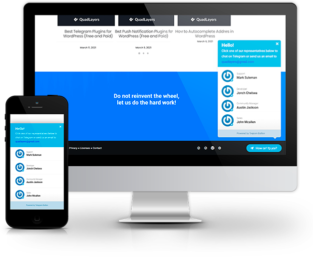 Tombol Telegram Wordpress