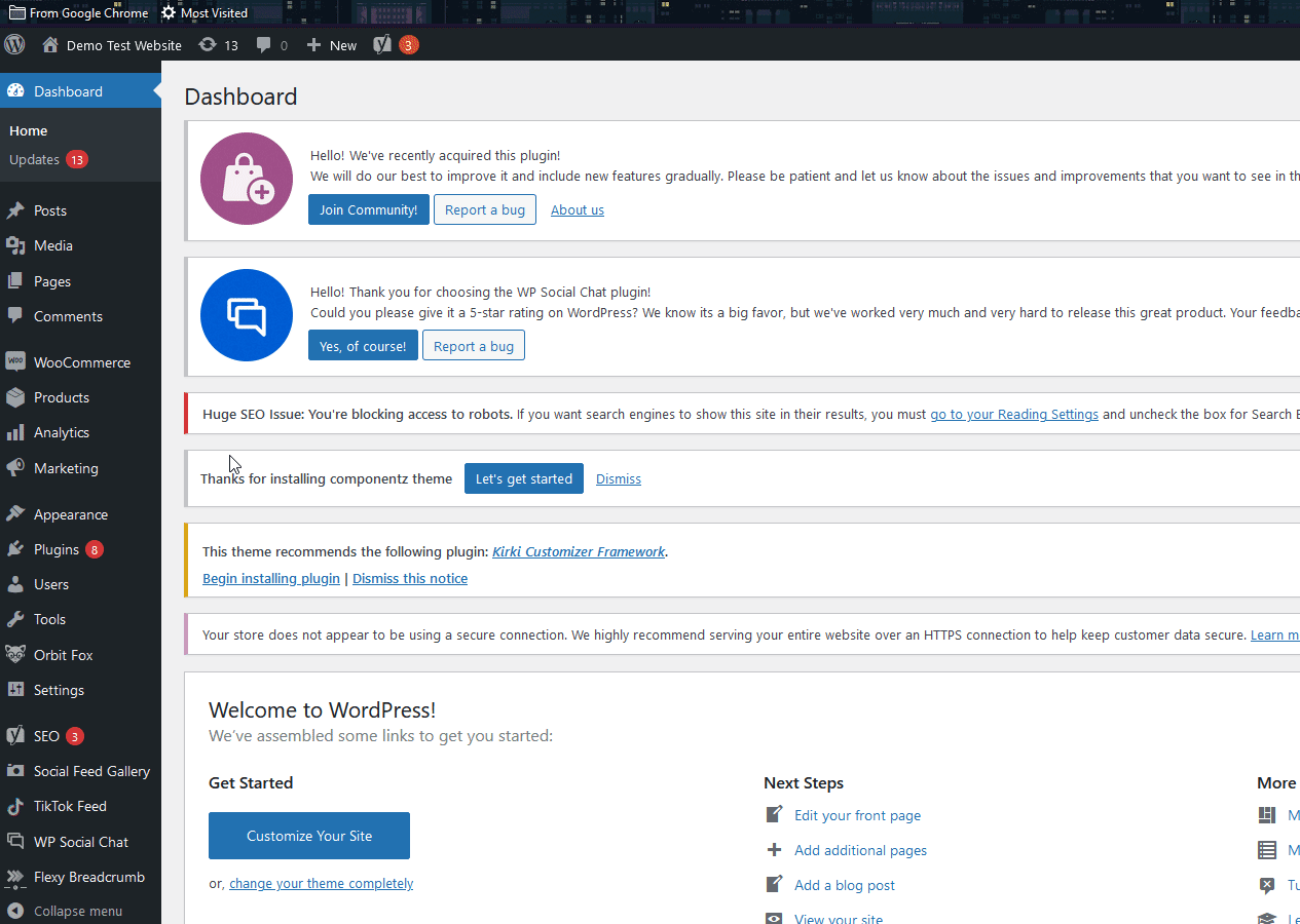 tambahkan remah roti di wordpress - opsi fleksibel
