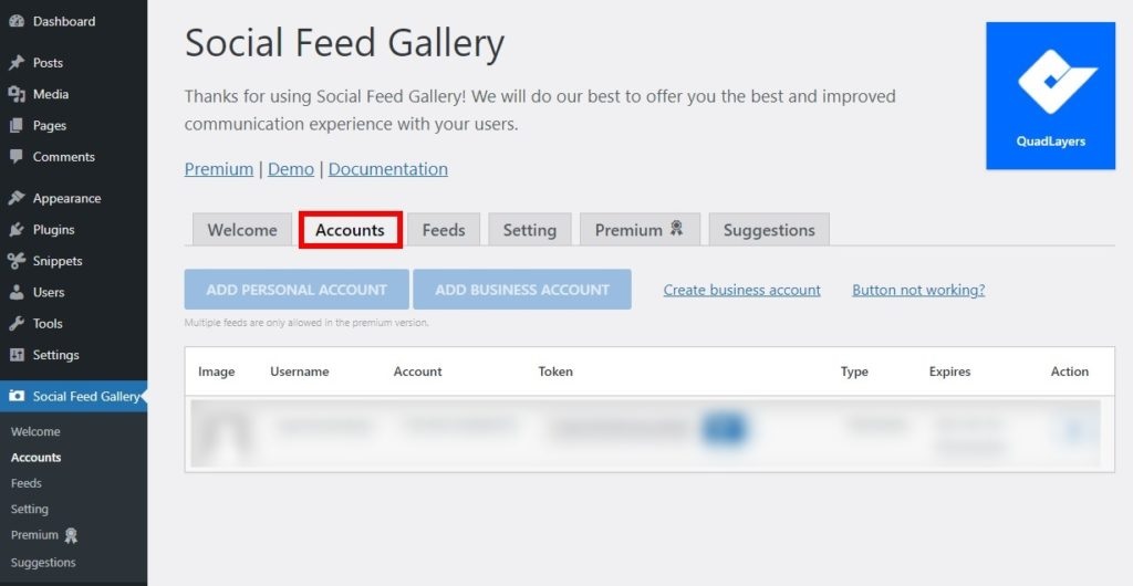 เพิ่มบัญชี instagram ธีม wordpress instagram ที่ดีที่สุด
