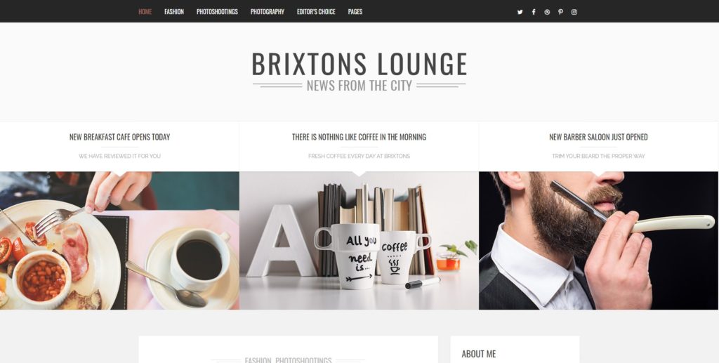 brixton ธีม wordpress instagram ที่ดีที่สุด