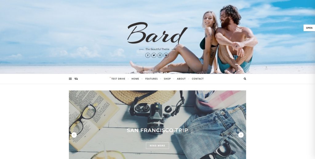bard ธีม WordPress instagram ที่ดีที่สุด
