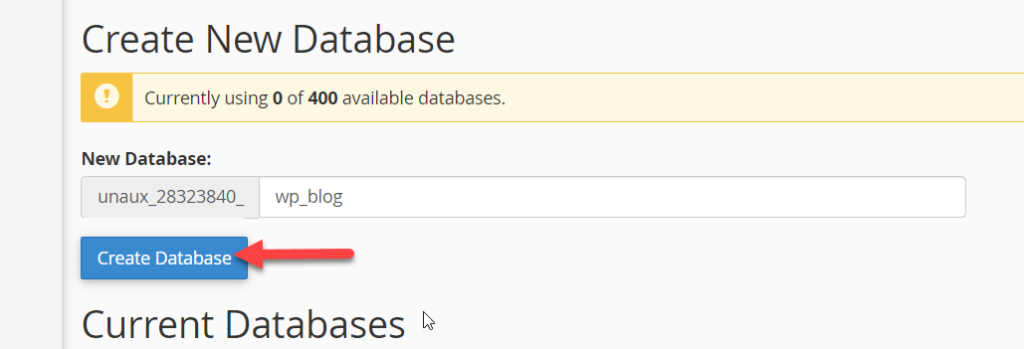 eine Datenbank erstellen