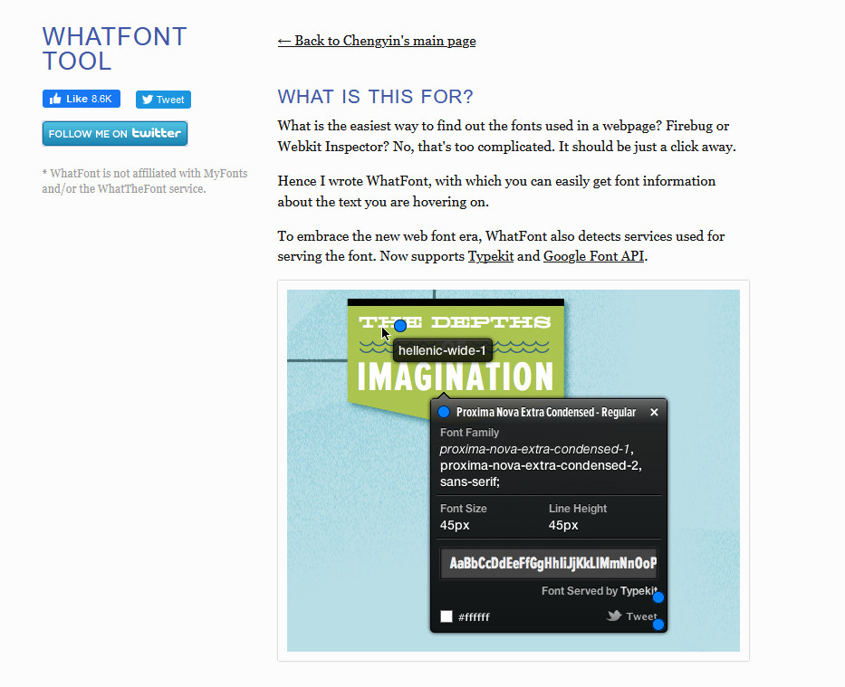 mengidentifikasi font di situs web - situs web whatfont