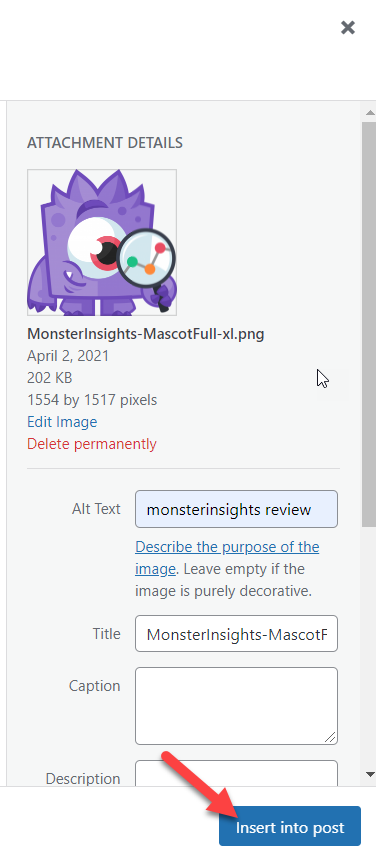 เพิ่มแท็ก ALT ให้กับรูปภาพโดยอัตโนมัติ - แทรกสื่อ