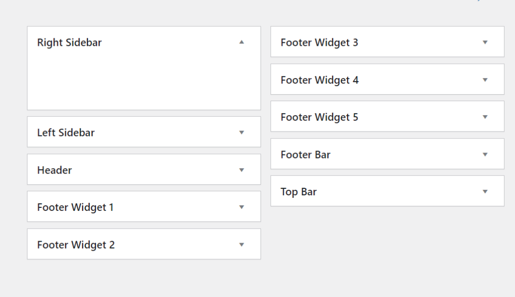 ajouter des messages à une page dans wordpress - widgets supprimés de la barre latérale
