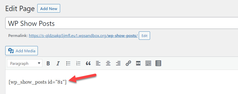 wp afficher les messages shortcode