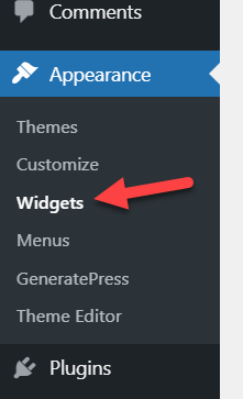 ajouter des messages à une page dans wordpress - option widgets