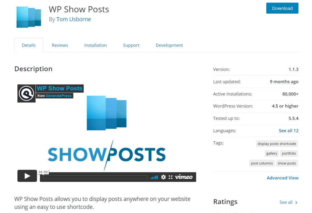plug-in wp afficher les messages
