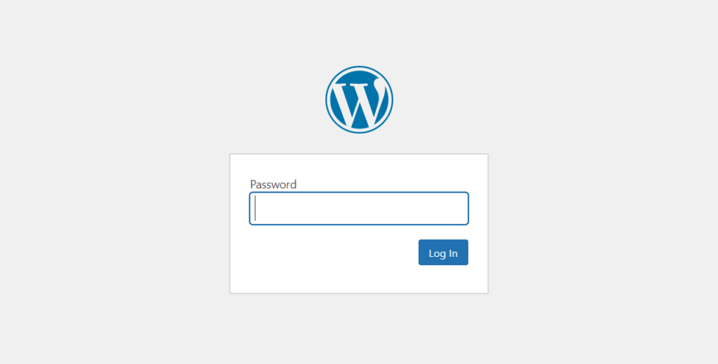 mot de passe protéger la page dans wordpress - site Web protégé
