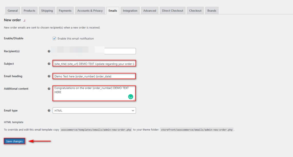 modifier les modèles d'e-mails woocommerce - personnaliser les e-mails transactionnels woocommerce