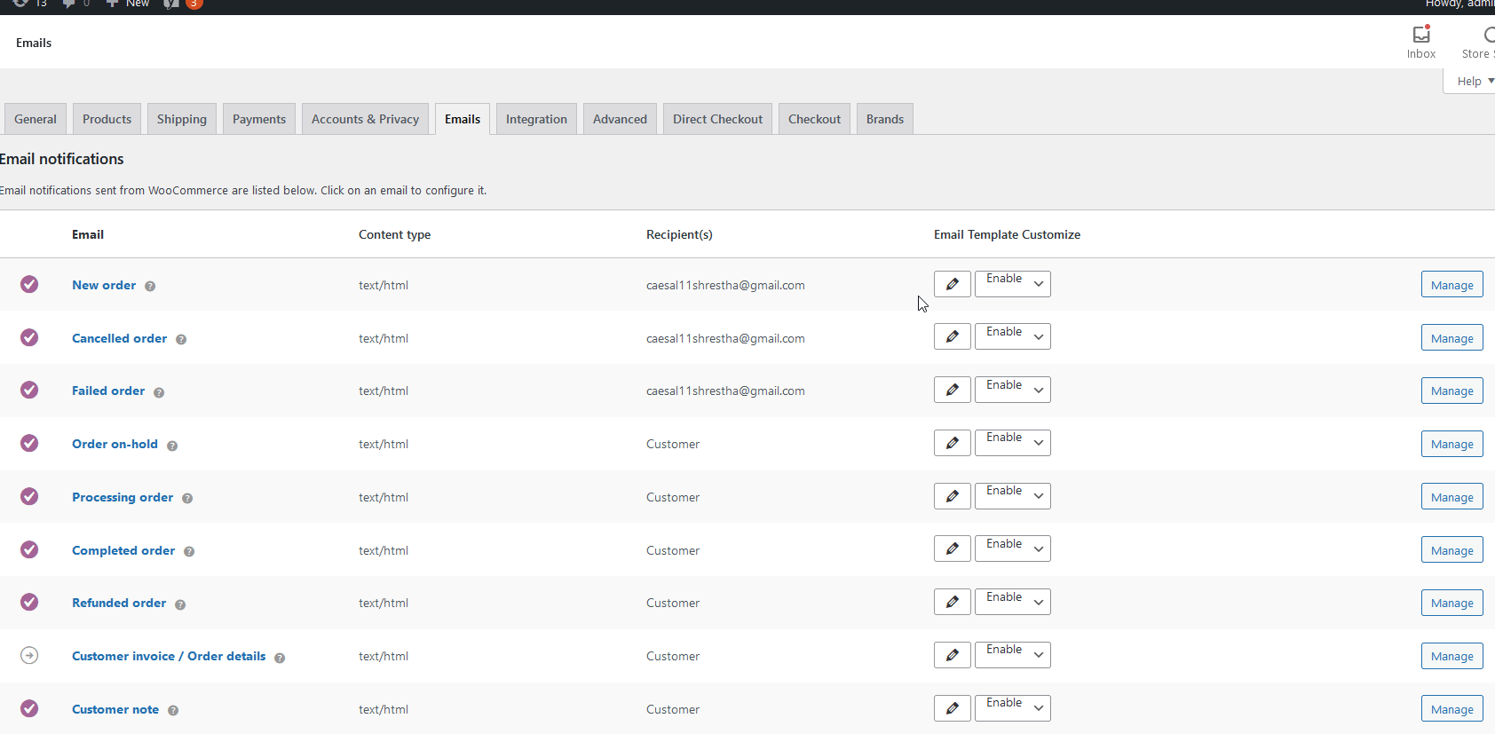 modifier les modèles d'e-mails woocommerce - Personnaliser les e-mails transactionnels du tableau de bord WooCommerce