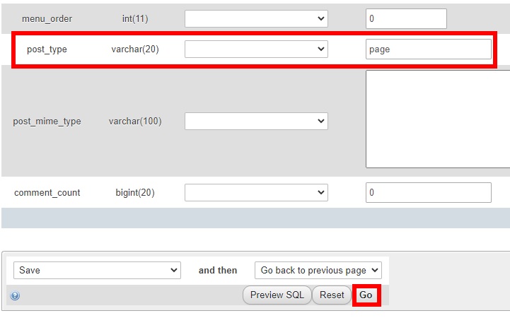 Beitragstyp bearbeiten phpmyadmin Beitrag in Seite umwandeln