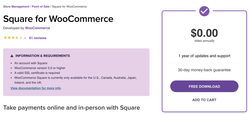 Meilleurs plugins WooCommerce POS - Square