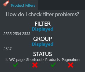 Identificar problemas de filtro