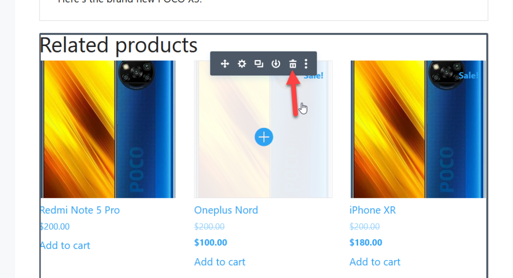 hapus produk terkait