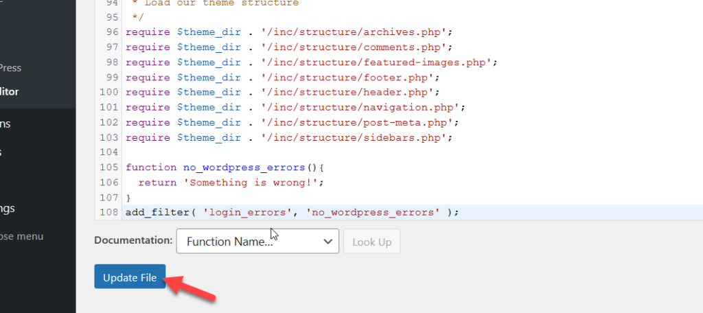 actualizar el archivo functions.php