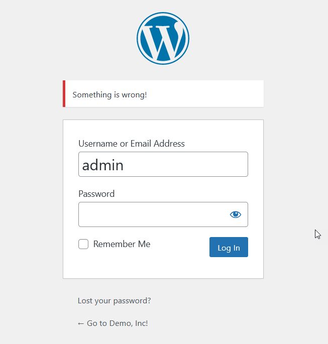 algo anda mal wordpress error de inicio de sesión