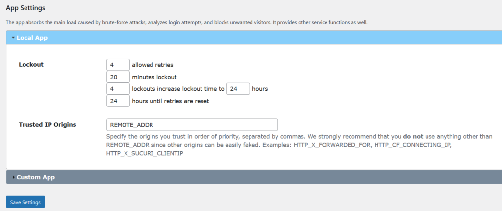 limitar los intentos de inicio de sesión configuración del complemento