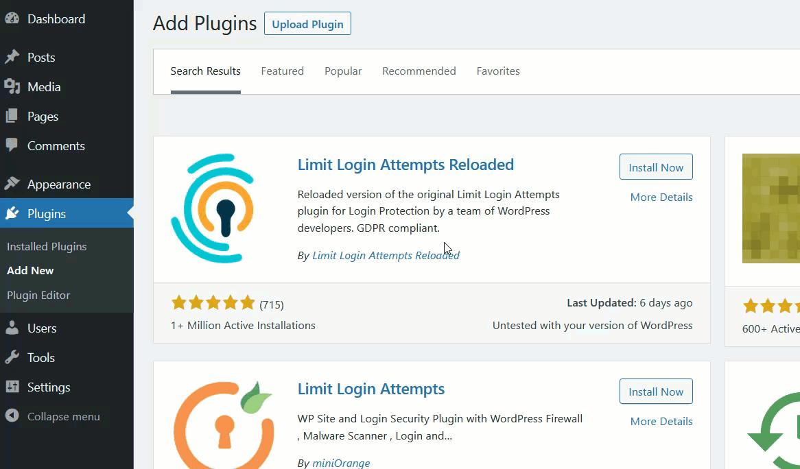 personalizar la página de inicio de sesión de wordpress - limitar los intentos de inicio de sesión