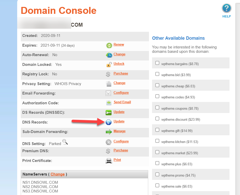record DNS