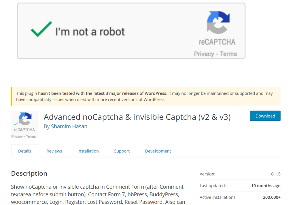 WooCommerce-Captcha-Plugins - erweitertes Nocaptcha-Plugin