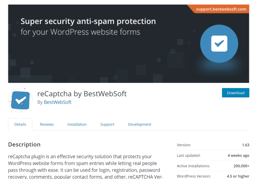 woocommerce captcha plugins - recaptcha von bestwebsoft