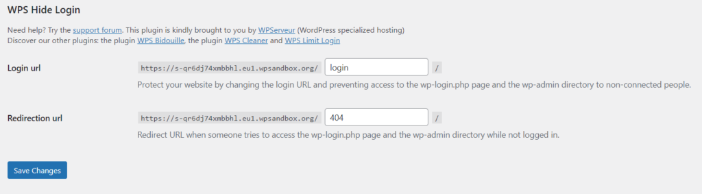 wpsはログインオプションを非表示にします