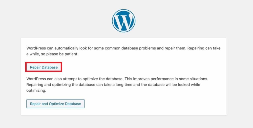 onarım veritabanı wordpress giriş çalışmıyor