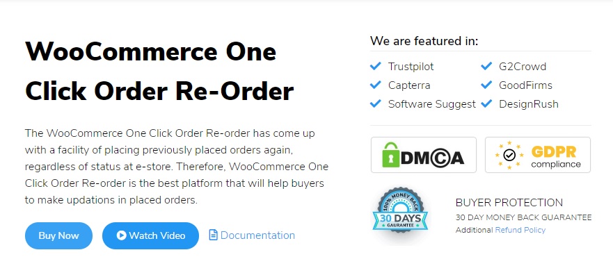 woocommerce 一键式订单重新排序插件以重复订单