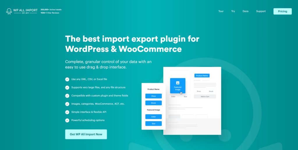 wp all import woocommerce export de comandă