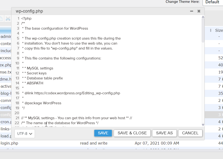 تمكين وضع تصحيح أخطاء WordPress - تحرير ملف wp config