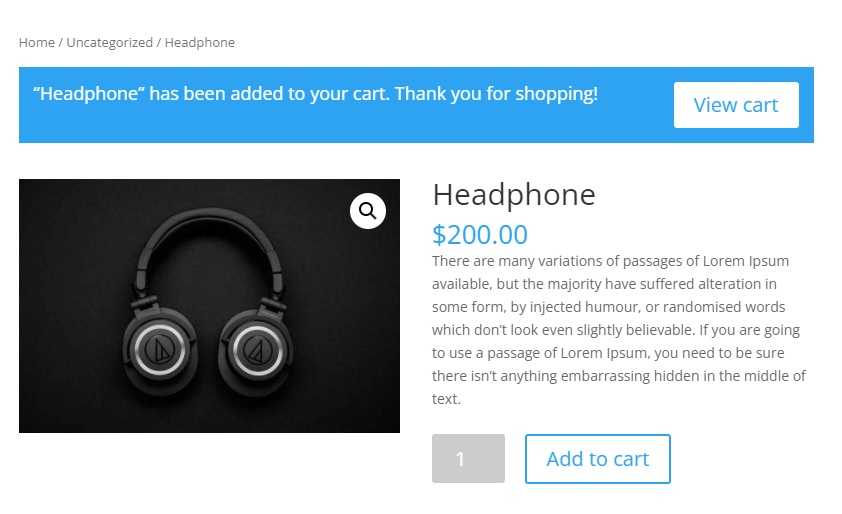 vizualizați coș schimbare woocommerce adăugați în coș mesaj