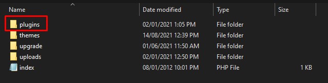 停用 WordPress 插件 - FTP