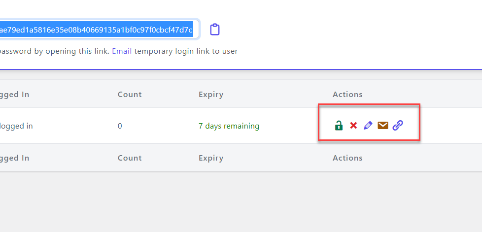 creați autentificare temporară WordPress - acțiuni de conectare