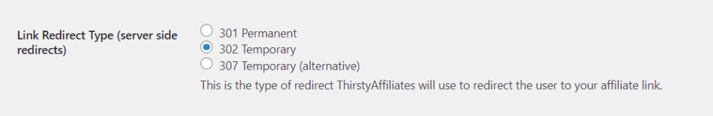 tipo de redirección