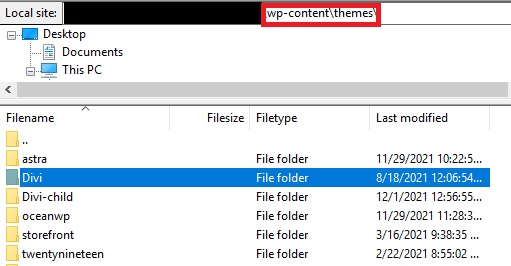 unggah tema ftp perbarui tema wordpress