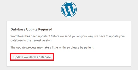 wordpress veritabanı iletişim kutusunu güncelle